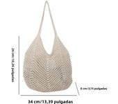 Woven Shoulder Bag for Women Knitting Tote Bags Hollow Out Summer Beach Tote Boho Bag Aesthetic Ladies Crochet Handbag Purse