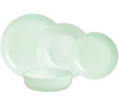 Luminarc Diwali Paradise Vajilla Opal 19 Piezas - 6 Personas Verde Brillo