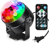 Sound Controlled Party Lights with Remote Control DJ Lights, Disco Ball Strobe Lights 7 Modes Stage Lights for Karaoke Halloween Christmas Decorations