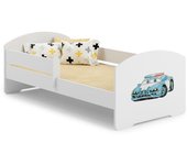 Cama de criança 140 x 70 colchão e estrado incluídos Kobi Luk Police
