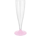 MONOUSO | Copa Reutilizable Durable PS Pie Rosa Cava 140ml 2P (6 Uds)