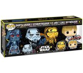 Blister 4 figuras POP Star Wars ExclusiveFigura  Coleccionable - Idea de Regalo- Mercancia Oficial - Juguetes para Niños y Adultos - Movies Fans - Muñeco para Coleccionistas y Exposición