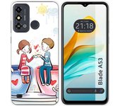 Funda Silicona para ZTE Blade A53 diseño Café Dibujos