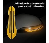 2pcs/set Car Rearview Mirror Reflective Sticker Safety Warning Reflective Sticker Car Rearview Mirror Decorative Strip