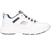 SKECHERS 51896 WNV Hombre Blanco y azul deportivo