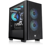 CAJA THERMALTAKE VERSA H16 TG ARGB M-ATX 3XVENTX120 MM SN FUENTE NEGRO -  Recíbelo en 2-3 días laborables