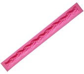 Molde de silicona para decoración de tartas con fondant y cuerda trenzada, herramienta para hornear DIY 50-205