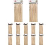Pinchos de Bambú para Barbacoa. Pack 12 Bolsas de Pinchos de Barbacoa de 15, 20, 25 o 30 cm. Brochetas y Palillos para Aperitivos ideal en Hostelería, Bares, Restaurantes, Hoteles, Asadores, Hogar. Variedad de Palos de Madera para Cocinar y Manualidades