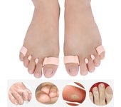 Pexmen 2Pcs Gel Toe Separator Protector for Overlapping Hammer Toes Pain Relief Toe Correction Bunion Corrector Foot Care Tool