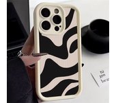 Fashion Zebra Stripe Black White Phone Case for iPhone 15 14Pro Max Case 11 12 13 Pro 7 8 Plus X XS XR Cartoon Cover