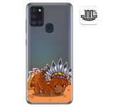 Tumundosmartphone Funda Gel Transparente para Samsung Galaxy A21s diseño Bufalo Dibujos