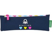 Safta Estuche Portatodo Estrecho Benetton Love con Compartimento Cremallera