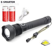 Super Bright LED Flashlight USB Rechargeable P70 Wick Tactical Torch Multi-Purpose Outdoor Lighting Telescopic Zoom Flashlight