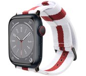 Correa de Nylon para Apple Watch 49mm 46mm 45mm 44mm 42mm 41mm 40mm 38mm iWatch Series 10 9 8 7 6 5 4 3 2 1 SE Ultra 2 Colores Bandera de Inglaterra para Reloj Apple