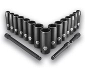Juego 18 llaves de vaso impacto cromo vanadio stein