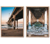 Set de 2 cuadros calidad premium con marco de madera - 30x40 cm o 50x70 cm - POSTER LAB
