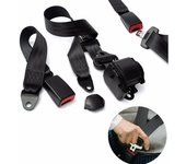 Tienda BIT Cinturón de sefribad Universal retráctil ajustable de 3 puntos para Go Kart Club Carro de Golf vehículo camión