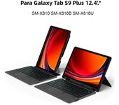 AJIUYU Magic Keyboard For Samsung Galaxy Tab S9 FE Plus 12.4" SM-X610 X616B S9+ SM-X810 X816B TouchPad Backlight Separable Cover