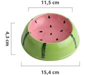 4 cute designs pet ceramics bowl watermelon strawberry shape cat food bowl small dog colorful water suppliers