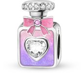 925 Sterling Silver Pink Crown Perfume  Pendant beads Fit Diy Bracelet Necklace Making Gift Of High Quality Jewelry