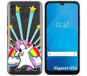 Funda Silicona Transparente para Gigaset GS3 diseño Unicornio Dibujos