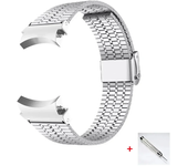 No Gaps Quick Fit Stainless Steel Strap For Samsung Galaxy Watch 6 Classic 47mm 43 6/5/4 40 44mm 5Pro 45mm Curved End Metal Band