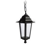 IluminaShop - Lampara Colgante Farol Negra 6 Lados para Jardin IP44 (1XE27)