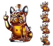 Botella de vino con forma de bulldog, decantador de vino con forma de perro en 3D de 10 oz, vaso de whisky, botella de vino de whisky para perro, decantador de vino tinto creativo, vasos de degustación de whisky, regalos para amantes del whisky