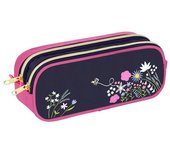 VIQUEL PORTATODO DOBLE LICORNE FLORECILLAS 21X9X6CM POLIESTER 600D WILDFLOWERS 21x9x6 Cms.