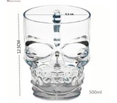 Classcial Pirate partner beer cup 500ml crystal glass Creative skull face bone with handle drinking wine Vodka Essential Bar KTV