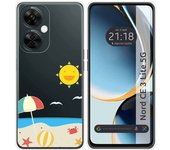 Funda Silicona Transparente para Oneplus Nord CE 3 Lite 5G diseño Playa Dibujos