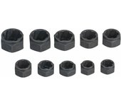SOMY Paquete de 11 kit de extractor de tuercas de perno de impacto, extractor de tuercas, casquillo giratorio, kit de herramientas de extracción de pernos métricos de 9-19 mm para rueda de bloqueo, modelo: negro