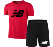 Men's casual fashion summer mesh suit men's quick-drying breathable sports suit short-sleeved T-shirt suit men's jogging suit