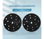 SEAMETAL 2pcs Interface Pad 5 Inch 8 Holes 6 Inch 15 Holes Hook and Loop Soft Sponge Cushion Buffer Pads for Sanding Disc Polish