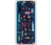 Funda compatible con Oppo A91 - Reno 3 - Be Unique Funda Gel New York