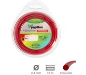 Hilo nylon desbrozadoras redondo profesional ø 2,4 mm. rollo 15 metros. hilo nylon corte desbrozadores hierba, jardin, maleza