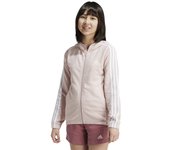 Sudadera Adidas G Essentials 3 Stripes Fz Hd Rosa Cremallera Iz3464 Chaqueta Niña
