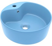 vidaXL Lavabo Lujo con Rebosadero Cerámica Mate 36x13 cm Tocador Color matte light blue,  matte dark blue,  matte white y mas