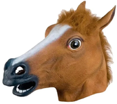 White Horse Masks Girl Funny Horse Head Mask Latex Animal Mask Novelty Halloween Cosplay Costumes Headgear Mascara De Latex