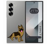 Tumundosmartphone Funda Carcasa Dura para Samsung Galaxy Z Fold 6 5G diseño Perros 03 Dibujos