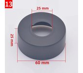 2PCS Black Stainless Steel Water Pipe Wall Covers Shower Chrome Finish Faucet Decorative Cover Kitchen Bathroom Accessories