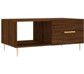 vidaXL Mesa de centro madera contrachapada 90x50x40 cm Blanco, Negro, Blanco brillante Mesita de Salón o Comedor o Auxiliar Mesa de Café Meuble Salón