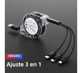 3 in 1 Telescopic Cable Suitable for Apple Type C Android Mobile Phone 3A Fast Charging USB Cable for iPhone Cable Usb C Cable