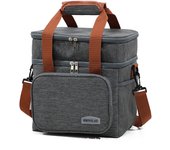 Bolsa de almuerzo cruzada de moda con aislamiento grueso y gran capacidad para uso comercial.