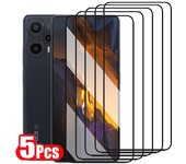 5PCS Full-Screen Tempered Glass for POCO F5 X5 X3 X4 F2 M3 M4 Pro 5G Screen Protectors for POCO M5S M5 C40 F3 F4 GT X3 NFC Glass