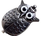 New Fashion Cute Flip Style Small Owl Necklace Hanging Watch Keychain Cartoon Pocket Watch On Chain Pendant Birthday Gifts