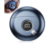 Mini máquina de afeitar Eléctrica, portátil para hombre, Eléctrica por USB, tarjeta de bolsillo con indicador de Potencia