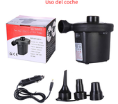 Minibomb inflable Eléctrica para acampada, colchón de llenado de Aire portátil, inyector de Soplador de aire para pool