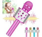 Micrófono de karaoke para niñas: 2025 juguetes para niñas de 3, 4, 5, 6, 7, 8, 9 y 10 años. Ideas para regalos de cumpleaños y Navidad.
