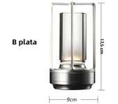 LED Table Lamp Aluminum Crystal Restaurant Bar Desk Lamp Dimming Atmosphere 5200mAh USB Charging Touch Switch Bedroom Decoration